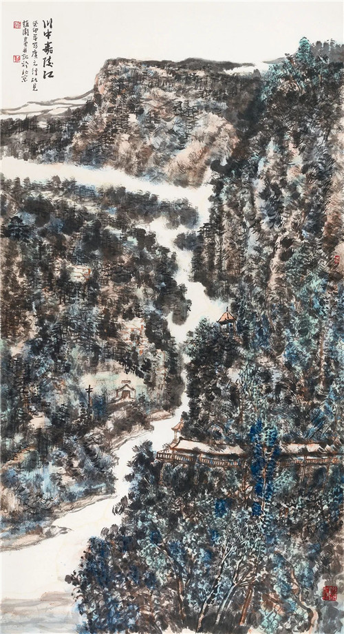 趙衛(wèi) 川中嘉陵江 247cm×124cm 國畫